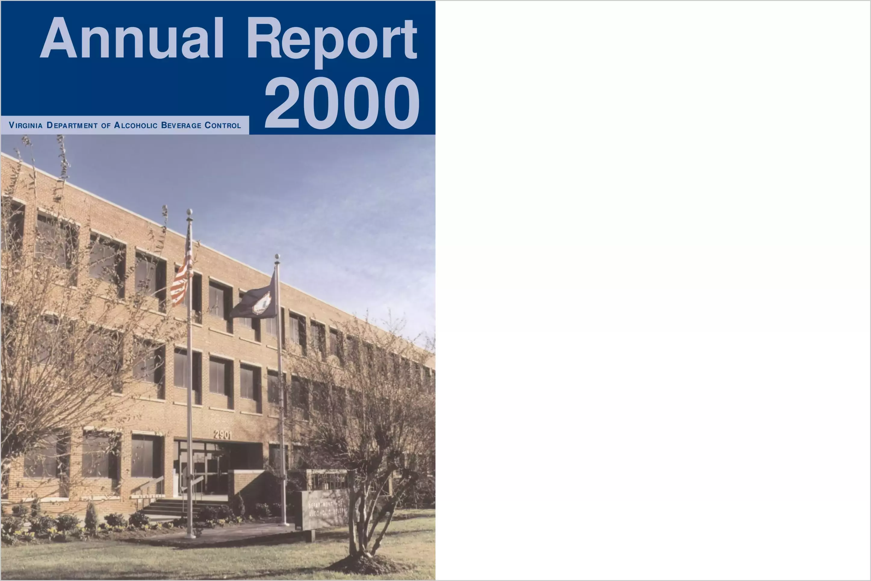 Department of Alcoholic Beverage Control Annual Report 2000