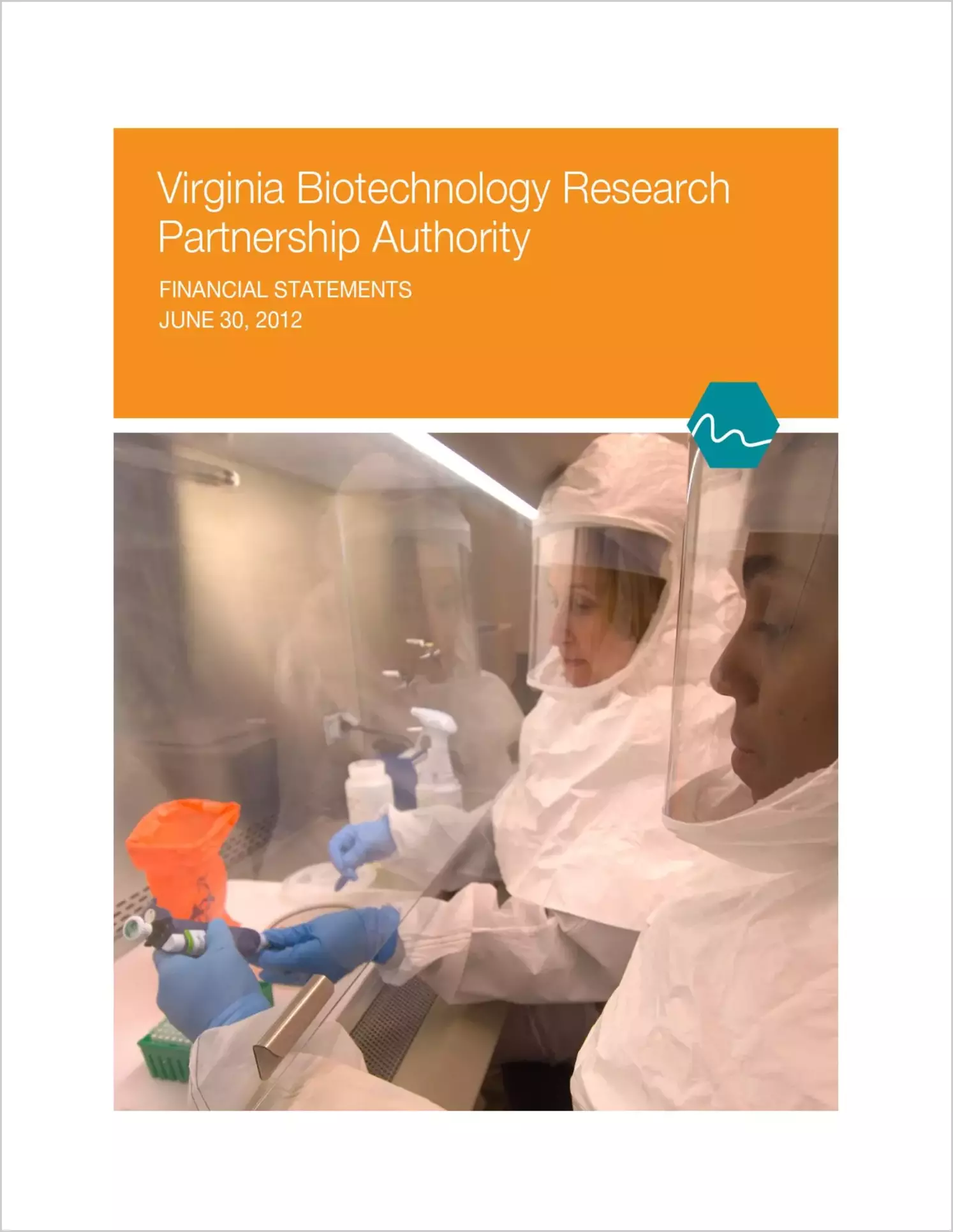 Virginia Biotechnology Research Partnership Authority Financial Statements for the year ended June 30, 2012