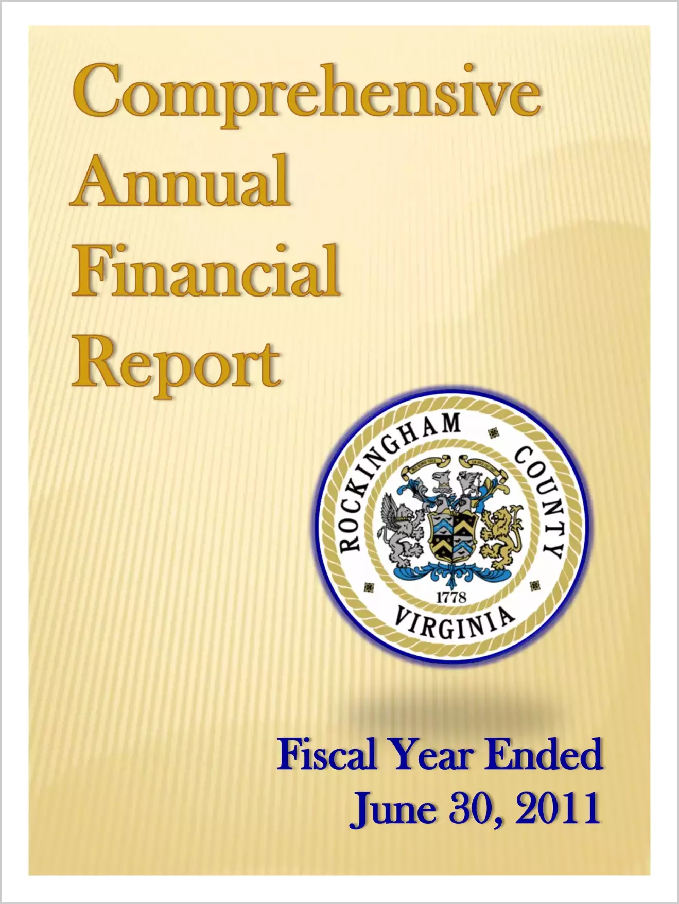 2011 Annual Financial Report for County of Rockingham