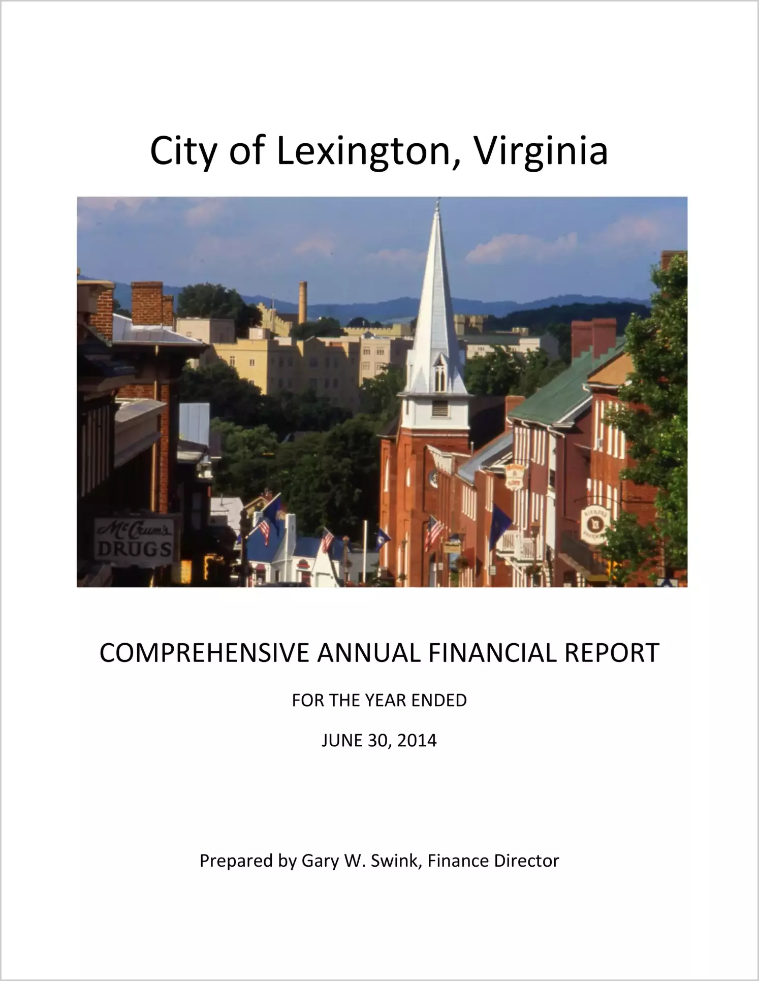 2014 Annual Financial Report for City of Lexington