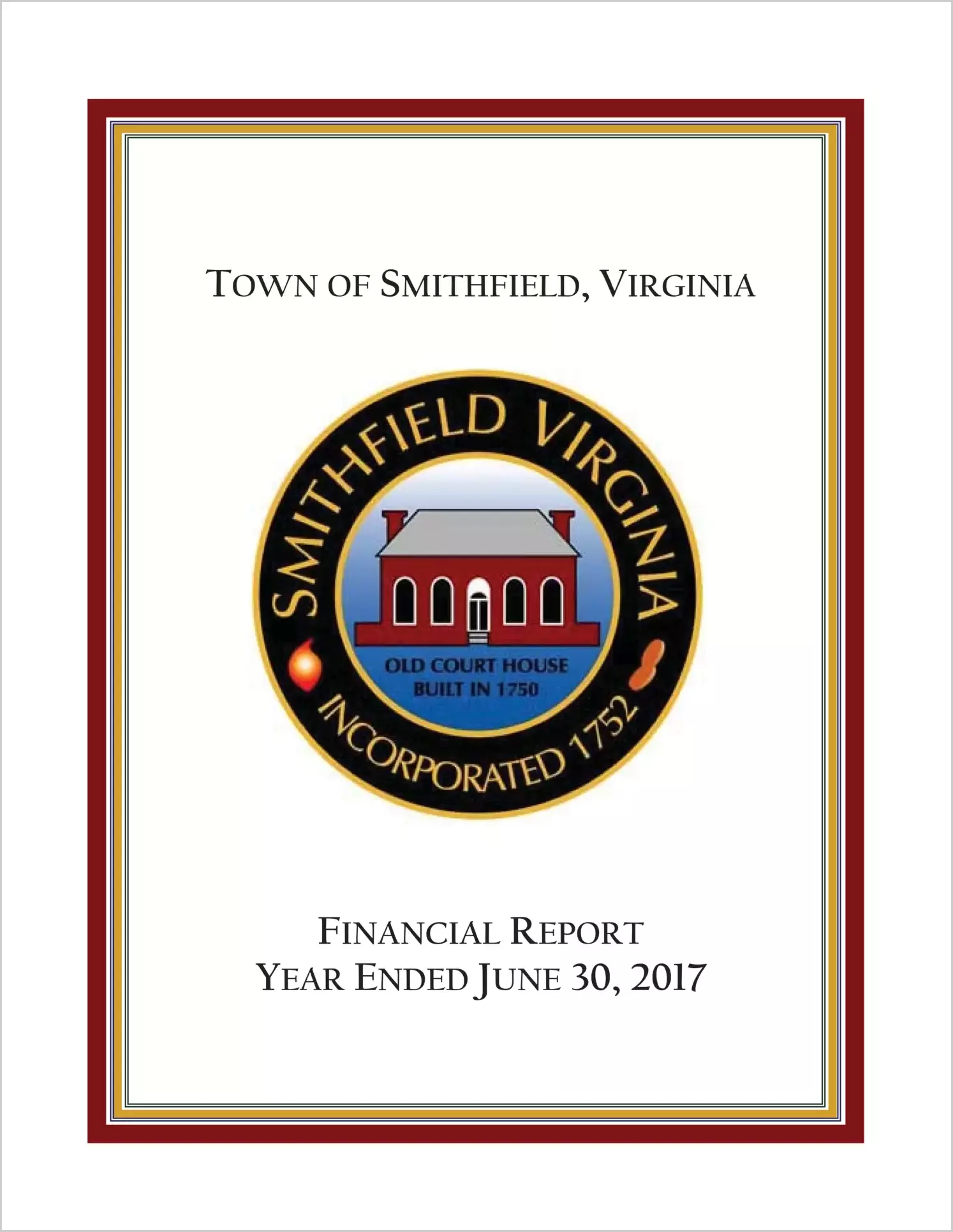 2017 Annual Financial Report for Town of Smithfield