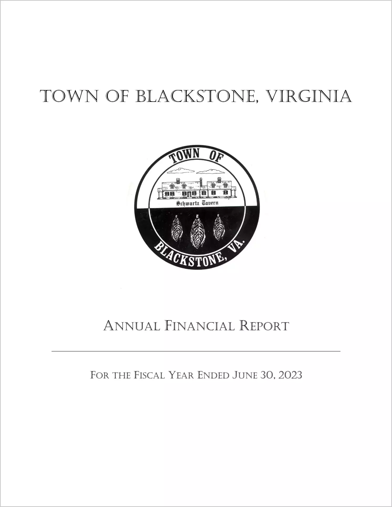 preview of 2023 Annual Financial Report for Town of Blackstone
